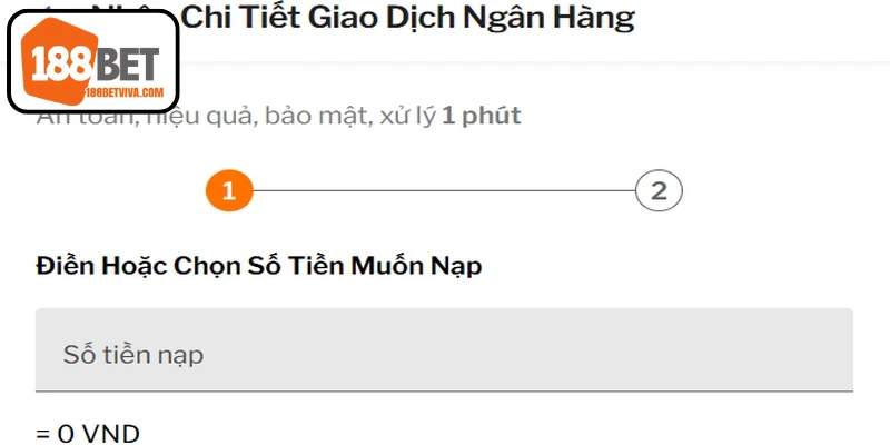 Hướng dẫn chi tiết các bước nạp tiền 188BET